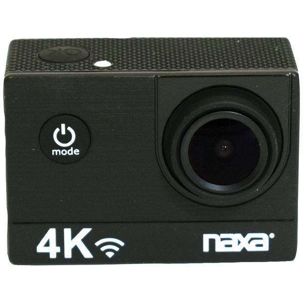 NAXA Electronics NDC-406 Waterproof 4K Action Camera Shiny Black NDC-406 